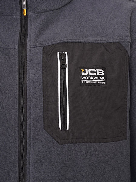 Jcb Workwear Trade Fleece Jacket Full Zip Steel Blue