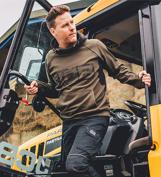 Jcb Workwear Horton Hoodie Olive Green