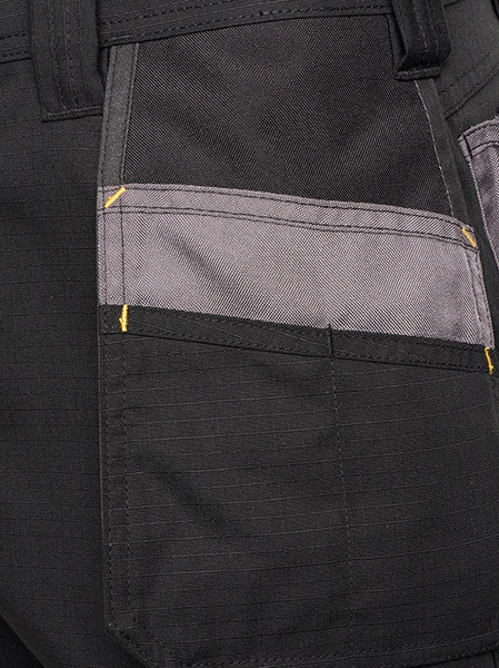 Jcb Workwear Trade Plus Rip Stop Trousers Black/Grey