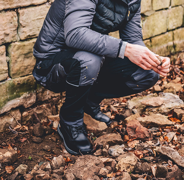 Jcb Workwear Trade Plus Rip Stop Trousers Black/Grey