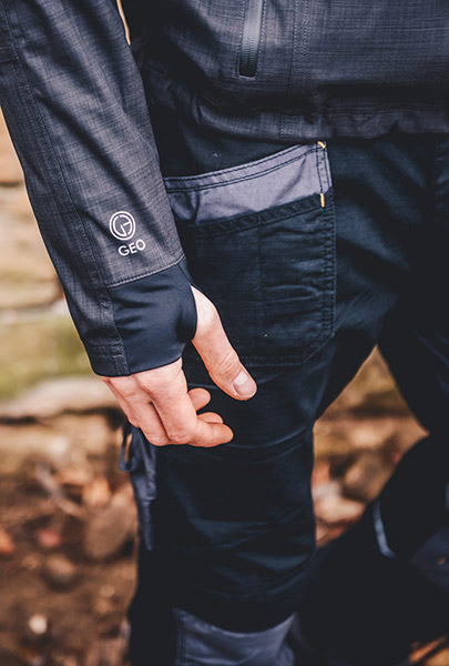 Jcb Workwear Trade Plus Rip Stop Trousers Black/Grey