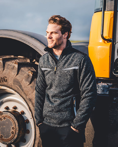 Jcb Workwear Trade Elmhurst Ii Quarter Zip Fleece Grey