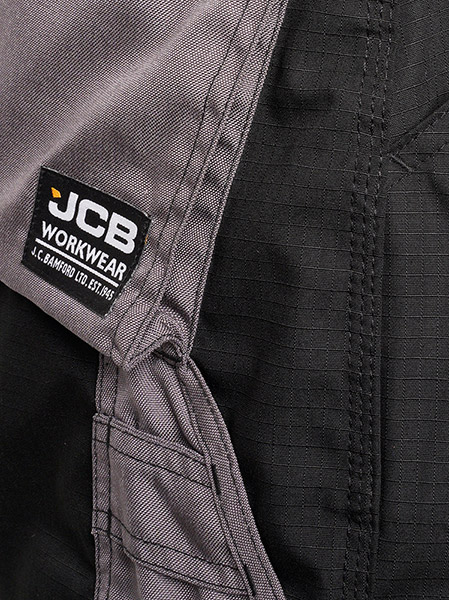 Jcb Workwear Trade Rip Stop Trousers Black/Grey