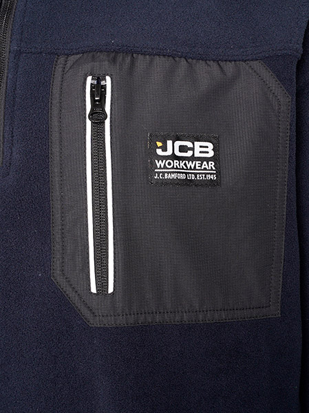 Jcb Workwear Trade Heavyweight 1/4 Zip Tech Fleece Navy Blue