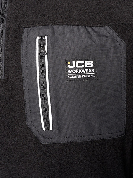Jcb Workwear Trade Heavyweight 1/4 Zip Tech Fleece Black