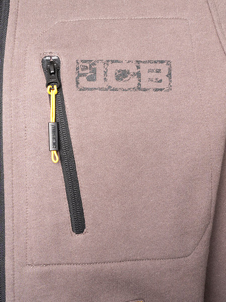Jcb Workwear Trade Zip Thru Hoodie Grey