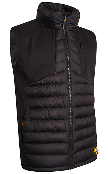 Jcb Workwear Trade Hybrid Padded Gilet Black