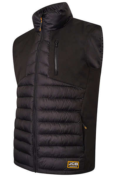 Jcb Workwear Trade Hybrid Padded Gilet Black