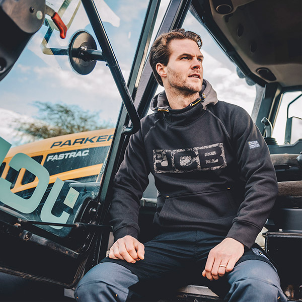 Jcb Workwear Horton Hoodie Black/Grey