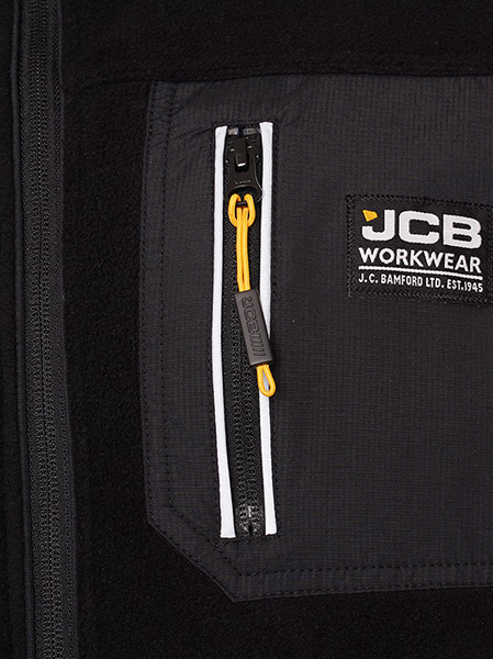 Jcb Workwear Trade Fleece Full Zip Black