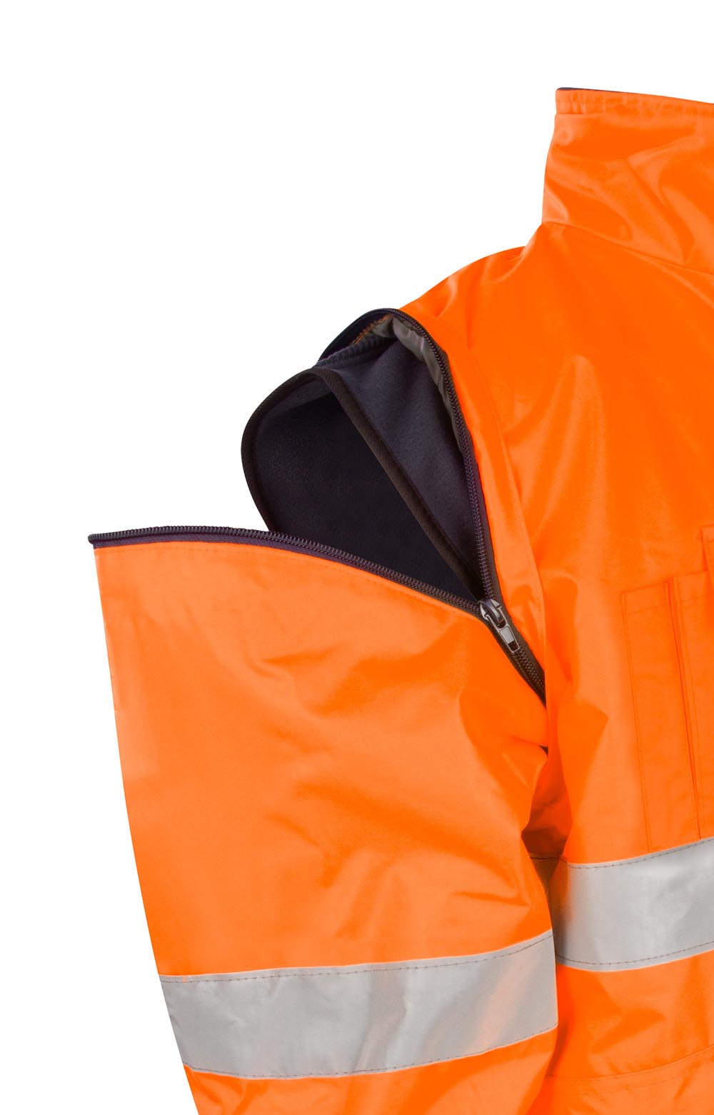 Beeswift Two-Tone Hi-Vis Europa Bomber Jacket Orange / Navy