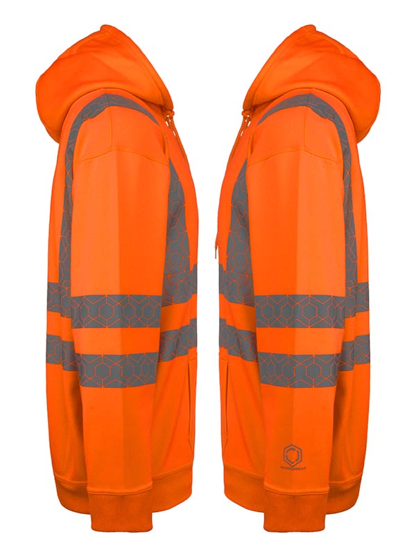 Beeswift Envirowear Recyclable Hi-Vis Hoodie Orange