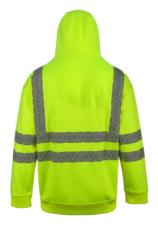 Beeswift Envirowear Recyclable Hi-Vis Hoodie Saturn Yellow