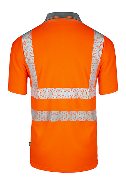 Beeswift Envirowear Hi-Vis Short Sleeve Recyclable Polo Shirt Orange