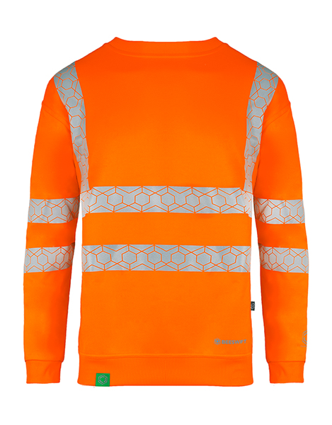 Beeswift Envirowear Hi-Vis Recyclable Sweatshirt Orange