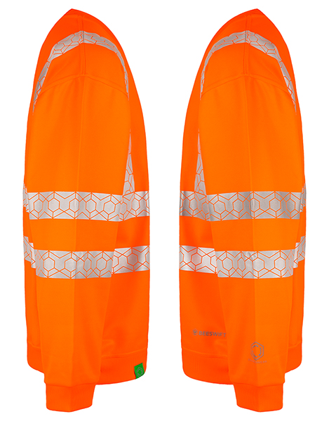 Beeswift Envirowear Hi-Vis Recyclable Sweatshirt Orange