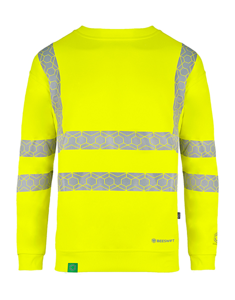 Beeswift Envirowear Hi-Vis Recyclable Sweatshirt Saturn Yellow