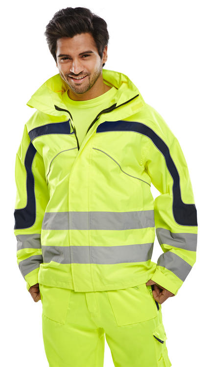 Beeswift Eton Hi-Vis Breathable Jacket Saturn Yellow