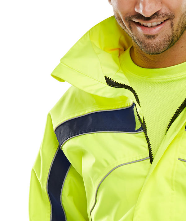 Beeswift Eton Hi-Vis Breathable Jacket Saturn Yellow