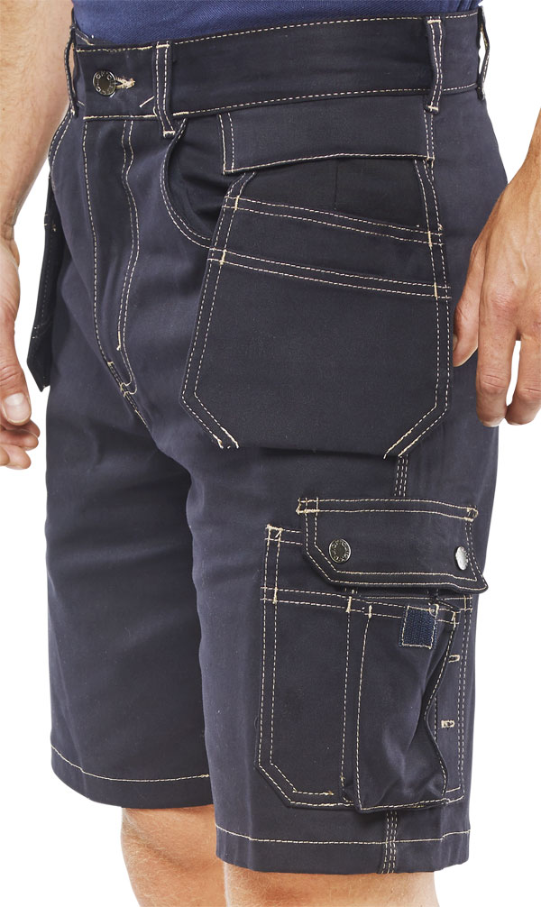 Beeswift Grantham Multi-Purpose Pocket Shorts Navy Blue