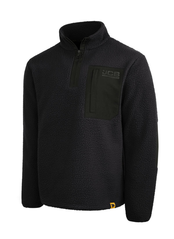 Jcb Workwear Unisex Borg Fleece Black