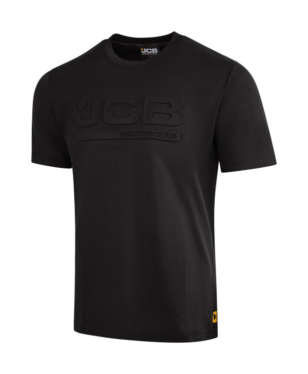 Jcb Workwear Unisex 3D Embossed T-Shirt Black