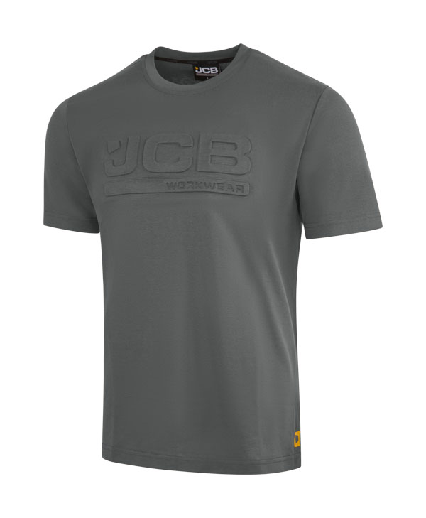 Jcb Workwear Unisex 3D Embossed T-Shirt Grey