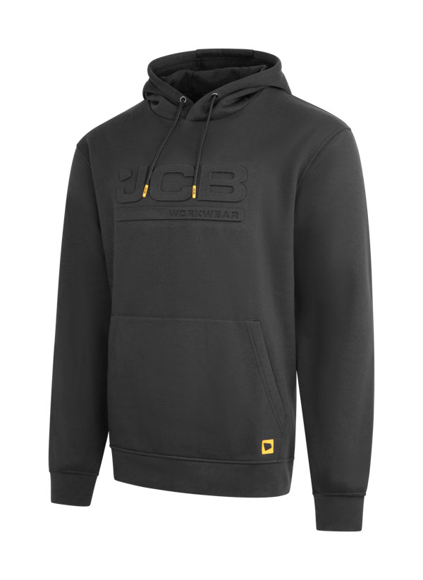 Jcb Workwear Unisex Embossed Hoody Black
