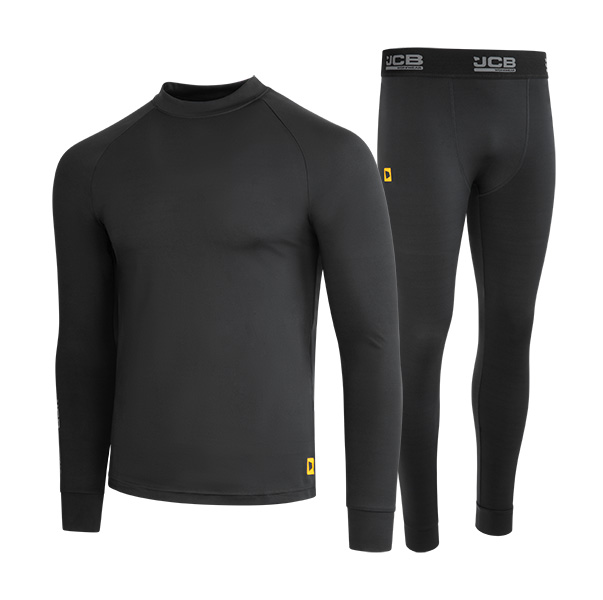 Jcb Workwear Unisex Base Layer Set Black