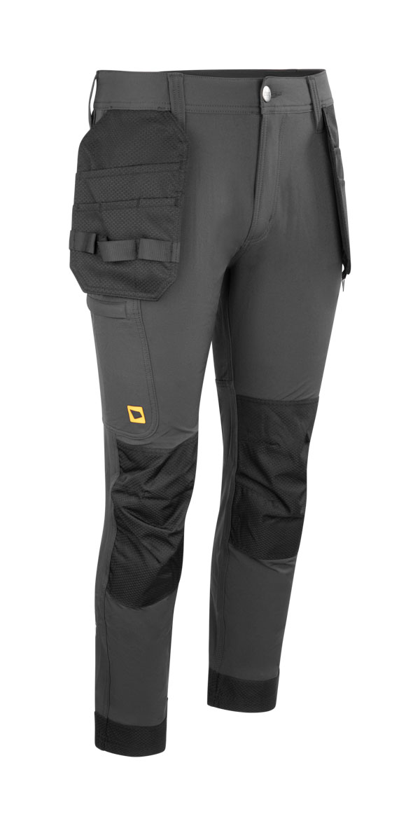 Jcb Workwear Mens 4-Way Stretch Holster Pocket Trousers Dark Shadow