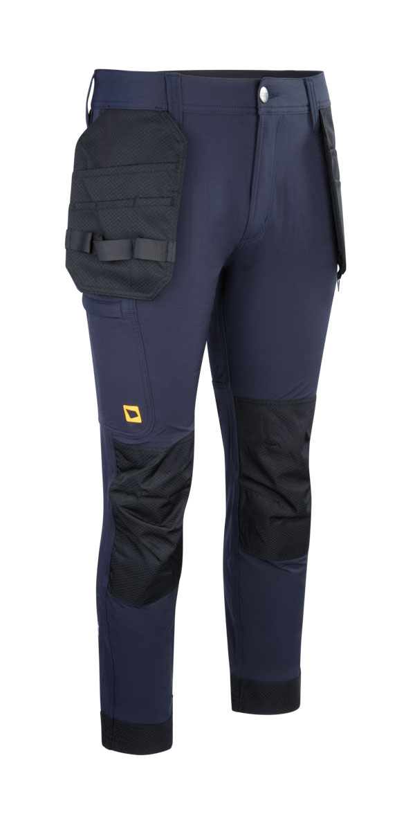 Jcb Workwear Mens Stretch Holster Pocket Trousers Navy Blue
