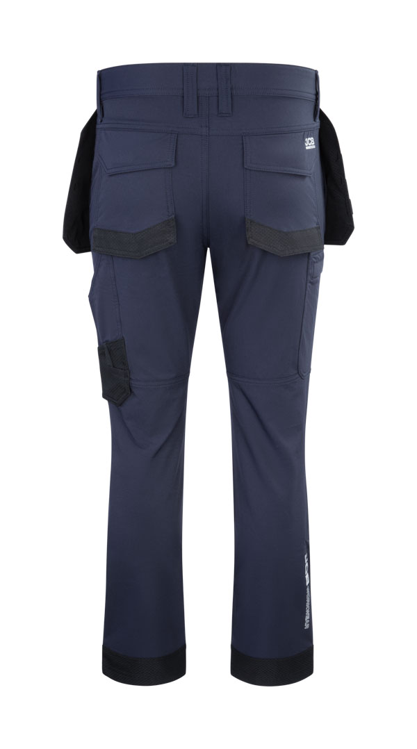 Jcb Workwear Mens Stretch Holster Pocket Trousers Navy Blue