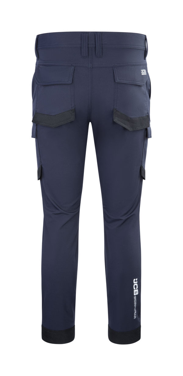Jcb Workwear Mens 4-Way Stretch Trousers Navy Blue