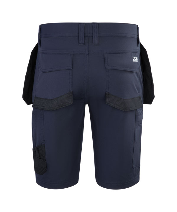 Jcb Workwear Unisex Stretch Holster Pocket Shorts Navy Blue