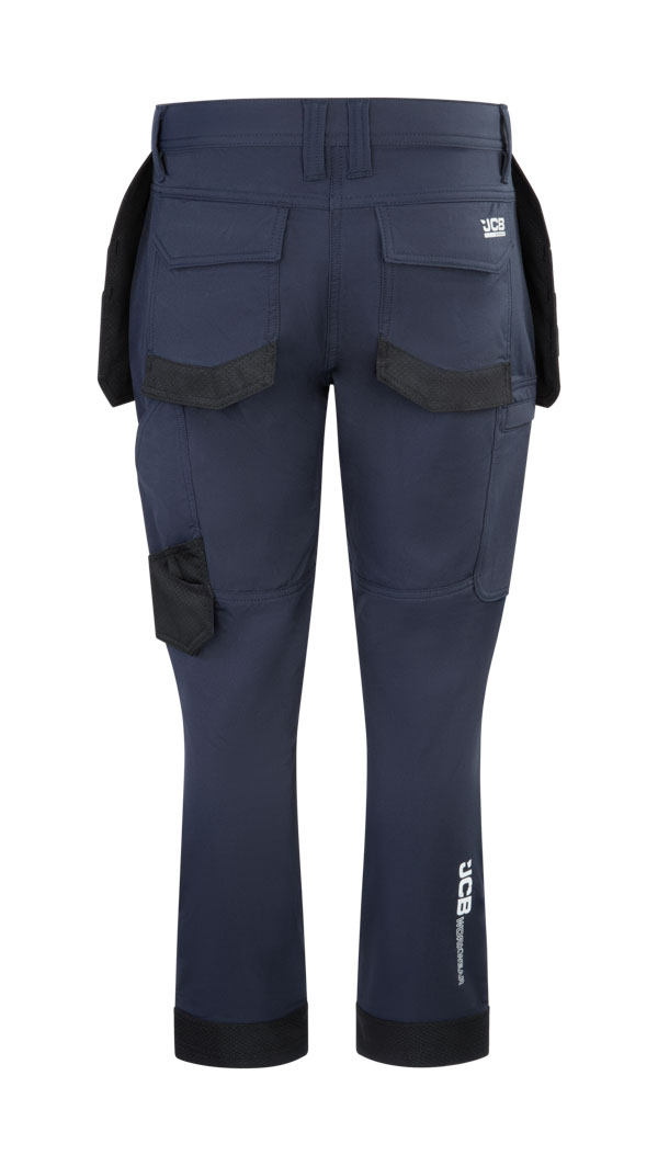 Jcb Ladies Stretch Holster Pocket Trousers Navy Blue