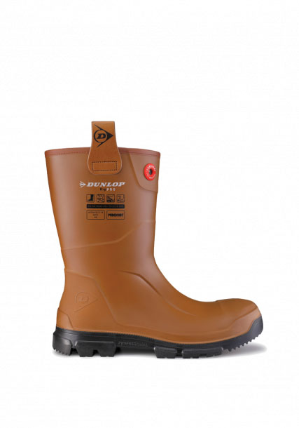 Dunlop Purofort Rigpro Full Safety Boot Fur Lined Tan