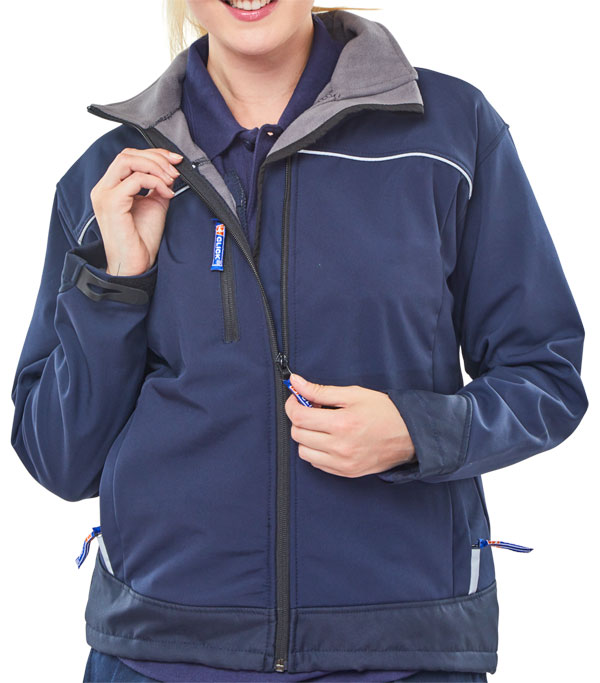Beeswift Ladies Soft Shell Jacket Navy Blue