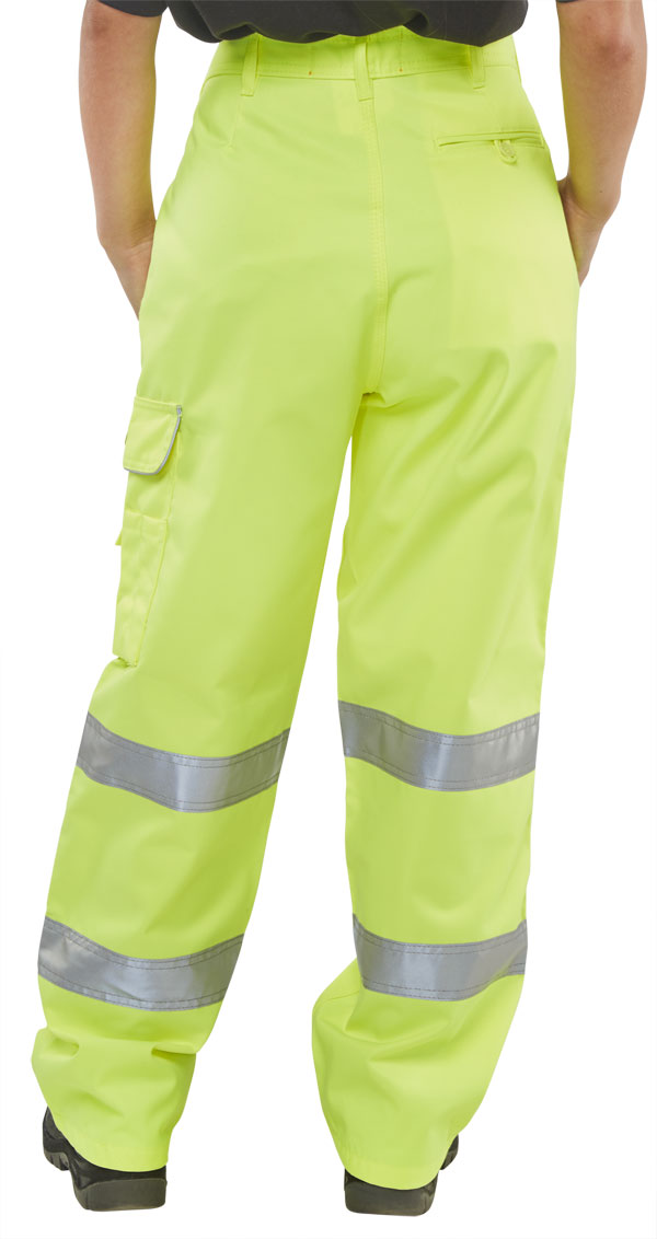 Beeswift Ladies Hi-Vis Trousers Saturn Yellow