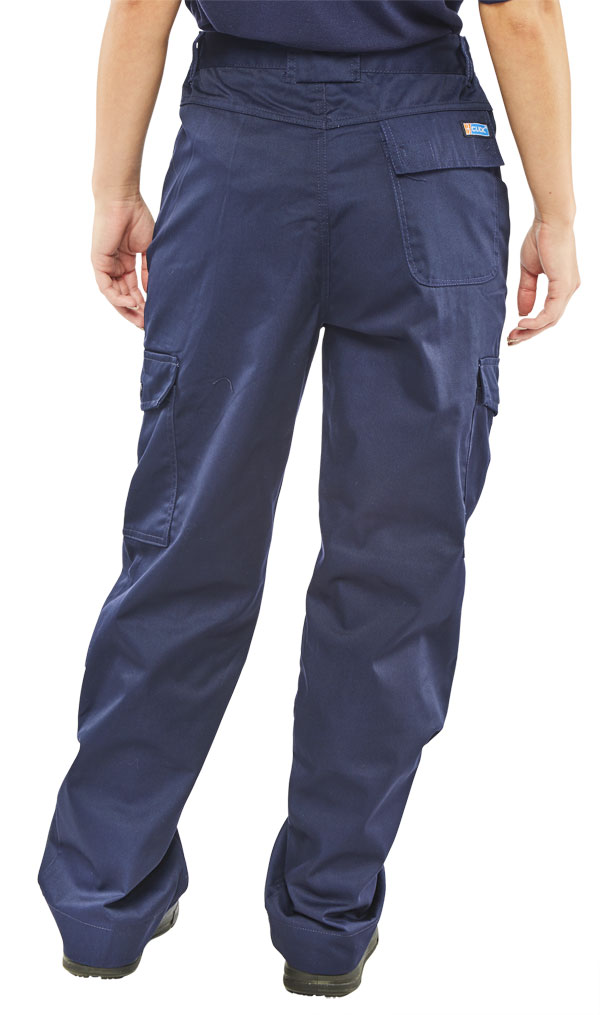 Beeswift Ladies Polycotton Trousers Navy Blue