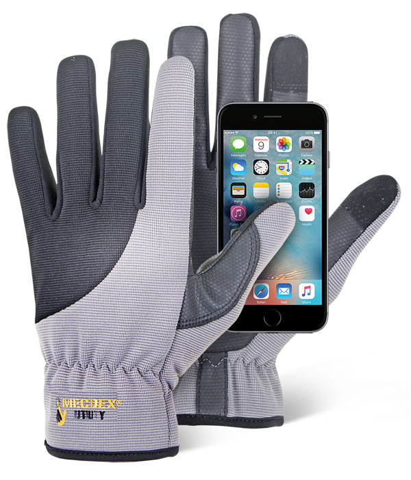 Mecdex Touch Utility Mechanics Gloves Black/Grey