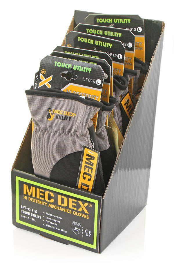 Mecdex Touch Utility Mechanics Gloves Black/Grey