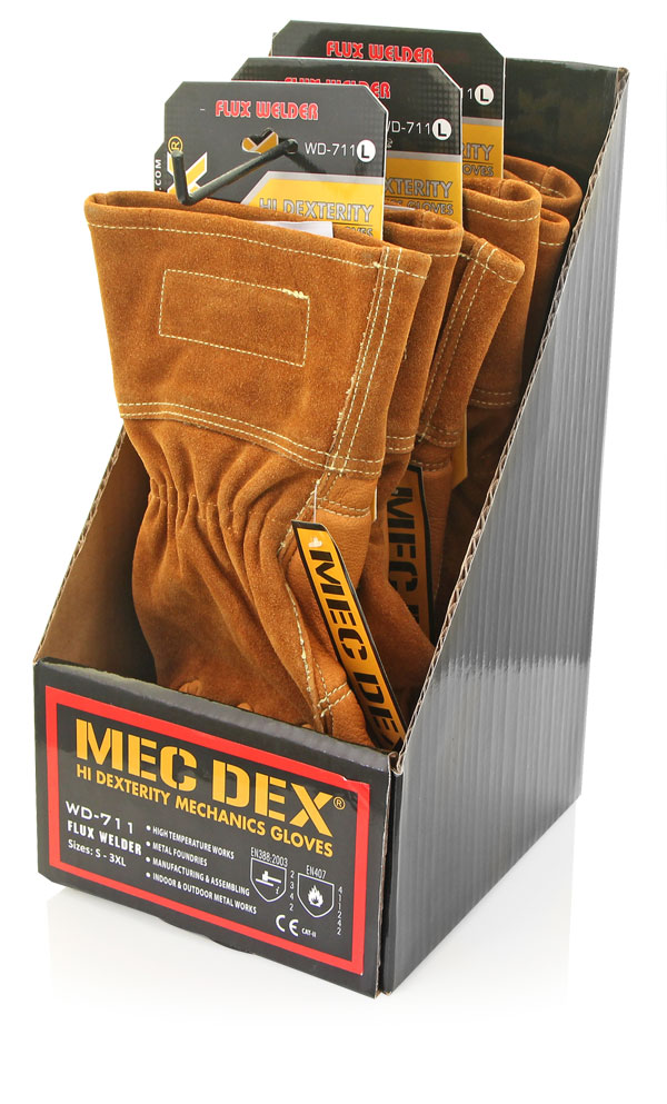 Mecdex Flux Welder Mechanics Gloves Tan