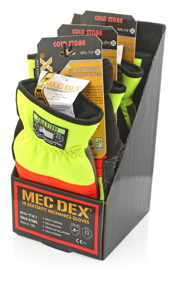 Mecdex Cold Store Mechanics Gloves Saturn Yellow