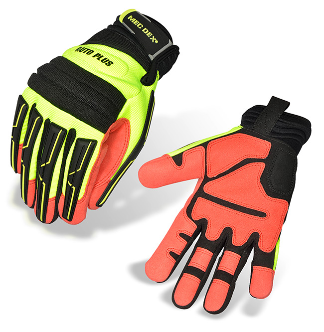 Mecdex Auto Plus Mechanics Gloves SaturnYellow/Black
