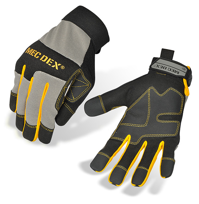 Mecdex Work Passion Impact Mechanics Gloves Black/Grey