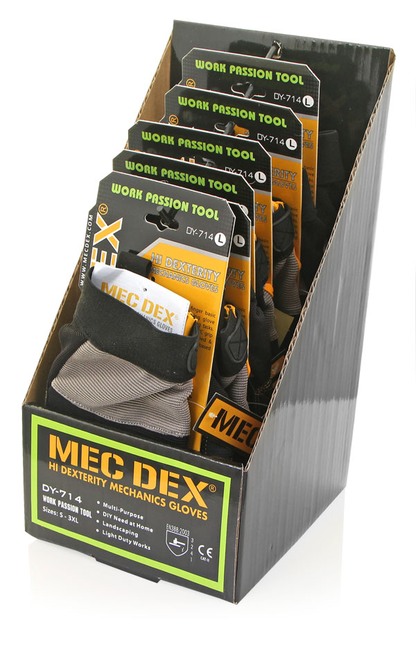Mecdex Work Passion Tool Mechanics Gloves Grey / Gold