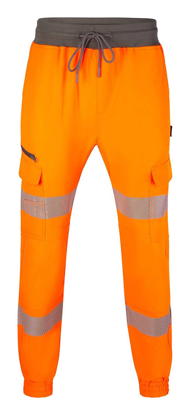Mens Hi-Vis Work Joggers Orange