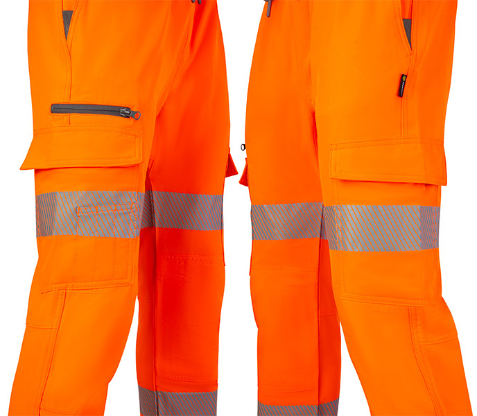 Mens Hi-Vis Work Joggers Orange