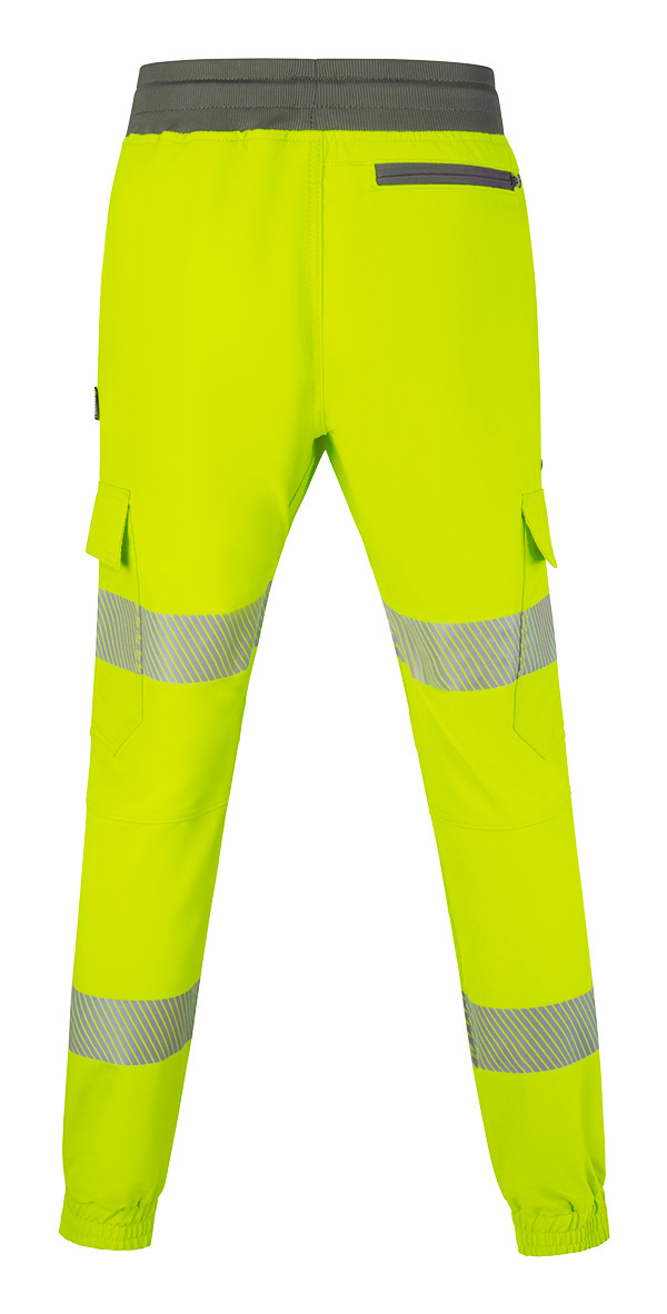 Mens Hi-Vis Work Joggers Saturn Yellow