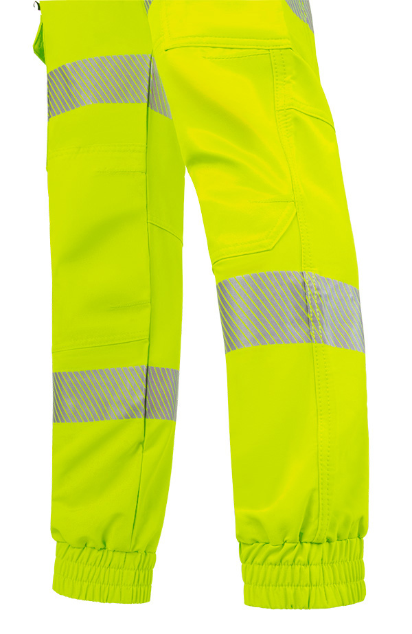 Mens Hi-Vis Work Joggers Saturn Yellow